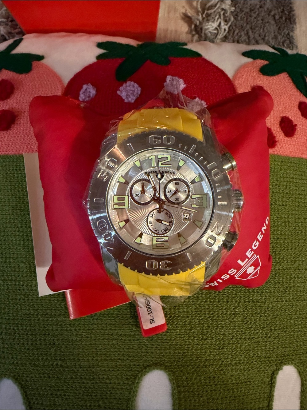 Swiss Legend Commande  Men's Chronograph Watch with Yellow Strap/Silver